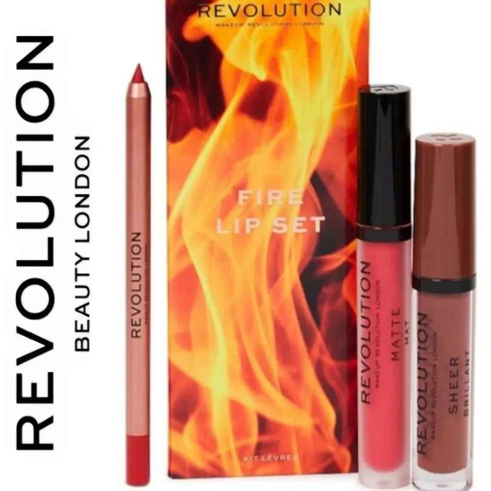 Revolution Beauty Fire Lip‎ Set